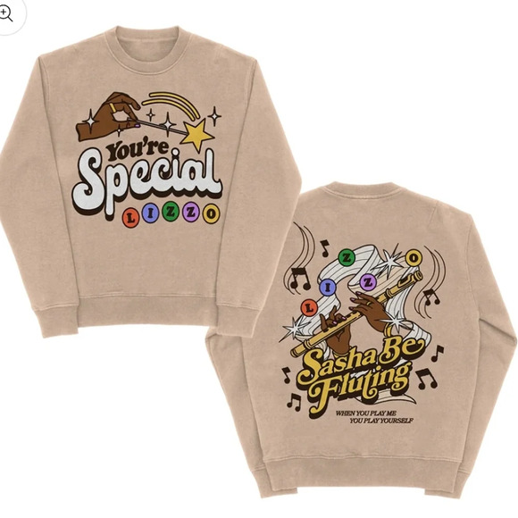 Lizzo Sasha Be Fluting Homecoming Crewneck, Oversized, Unisex Sz Medium - Picture 1 of 12
